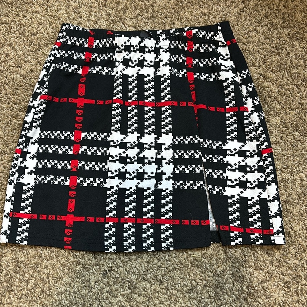 plaid mini skirt